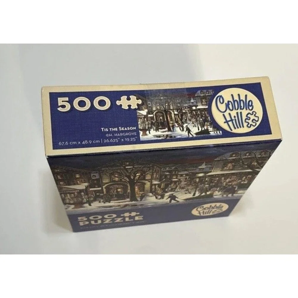 Cobble Hill 500 Pc Puzzle Tis The Season  Random Cut Pcs 26.625”x19.25”